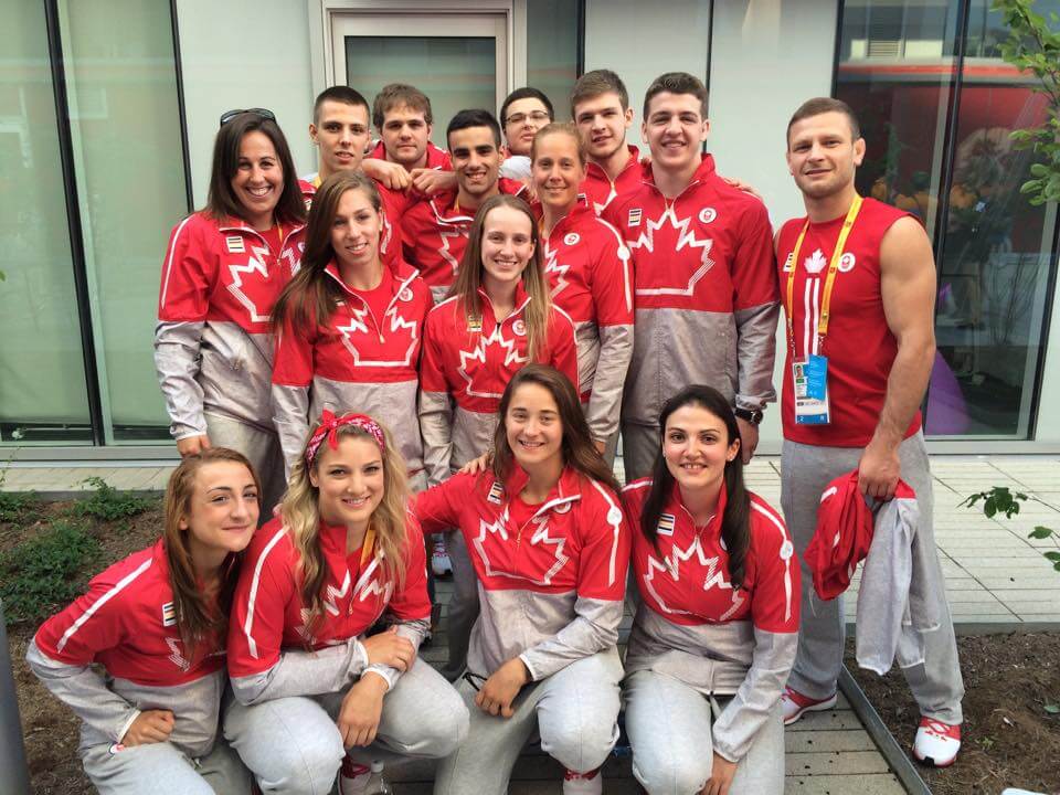 marie-claude dion avec athletes de judo canada